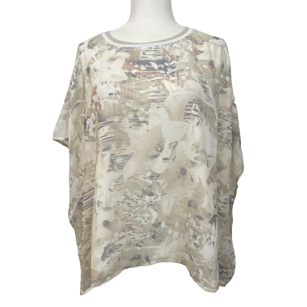 AVON Sheer Layered Pull Over Top Size M/L